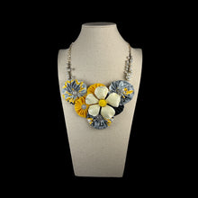 Load image into Gallery viewer, Yellow &amp; Grey Flower Bomb with Ivory Vintage Daisy
