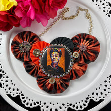 Load image into Gallery viewer, Tiger Patterned Fabric with Black &amp; Orange &amp; Black Background Frida
