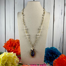 Load image into Gallery viewer, Purple and Pearl Long Necklace
