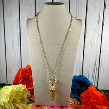 Load image into Gallery viewer, Gold Tower Pendant Long Necklace
