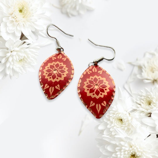 Red Teardrop Turkish Earring