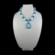 Load image into Gallery viewer, Blue Teardrop Murano with Glass and Turquoise
