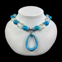 Load image into Gallery viewer, Blue Teardrop Murano with Glass and Turquoise
