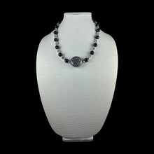 Load image into Gallery viewer, Striped Round Murano with Onyx and Pearls
