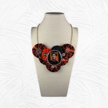 Load image into Gallery viewer, Tiger Patterned Fabric with Black &amp; Orange &amp; Black Background Frida
